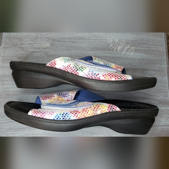 Flexus Italian Comfort "Vera Pelle" anatomic Slides size 8 (sa102) - Picture 2 of 11